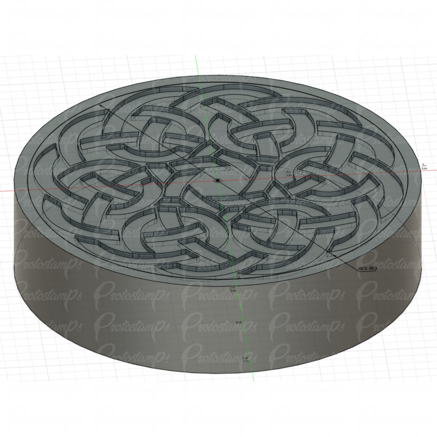 3in Celtic Mandala, Graphite, Price Includes Shipping