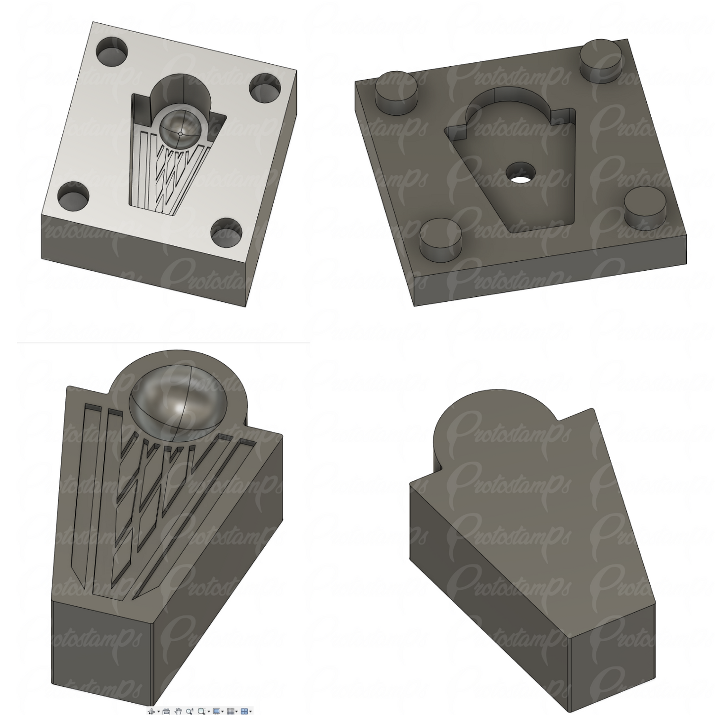 4 Part Graphite Mold/Stamp Combo, Price includes shipping