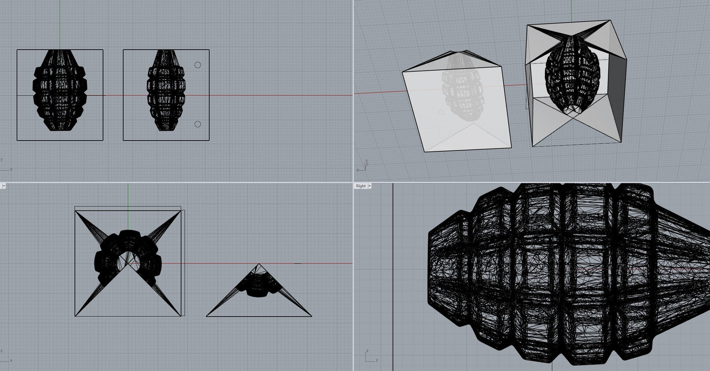Custom 4 Part Grenade Mold Deposit