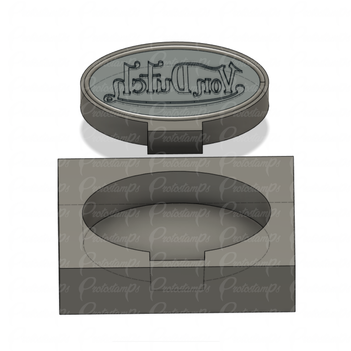 Stamp Mold Combo 3in x 1.5in Male and Female Price Includes Shipping