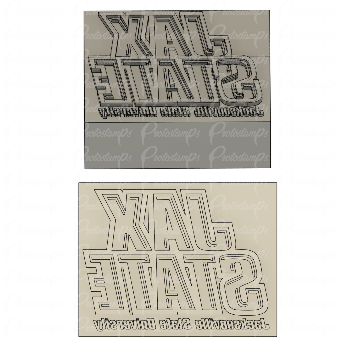 Jax State 45mm x 35mm stamp
