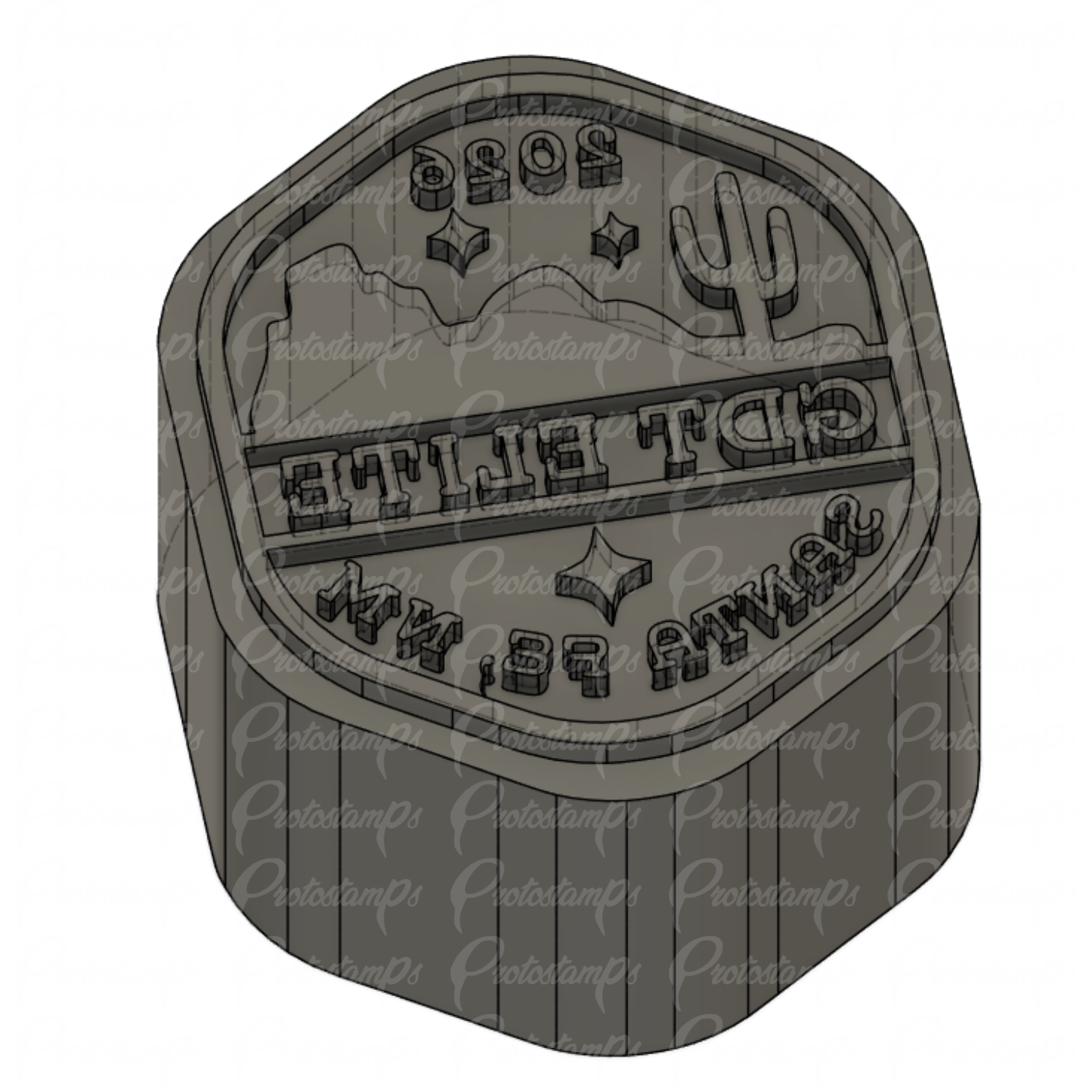Custom Die Cut 1.5in Stamp, Price Includes Rush Order and Shipping