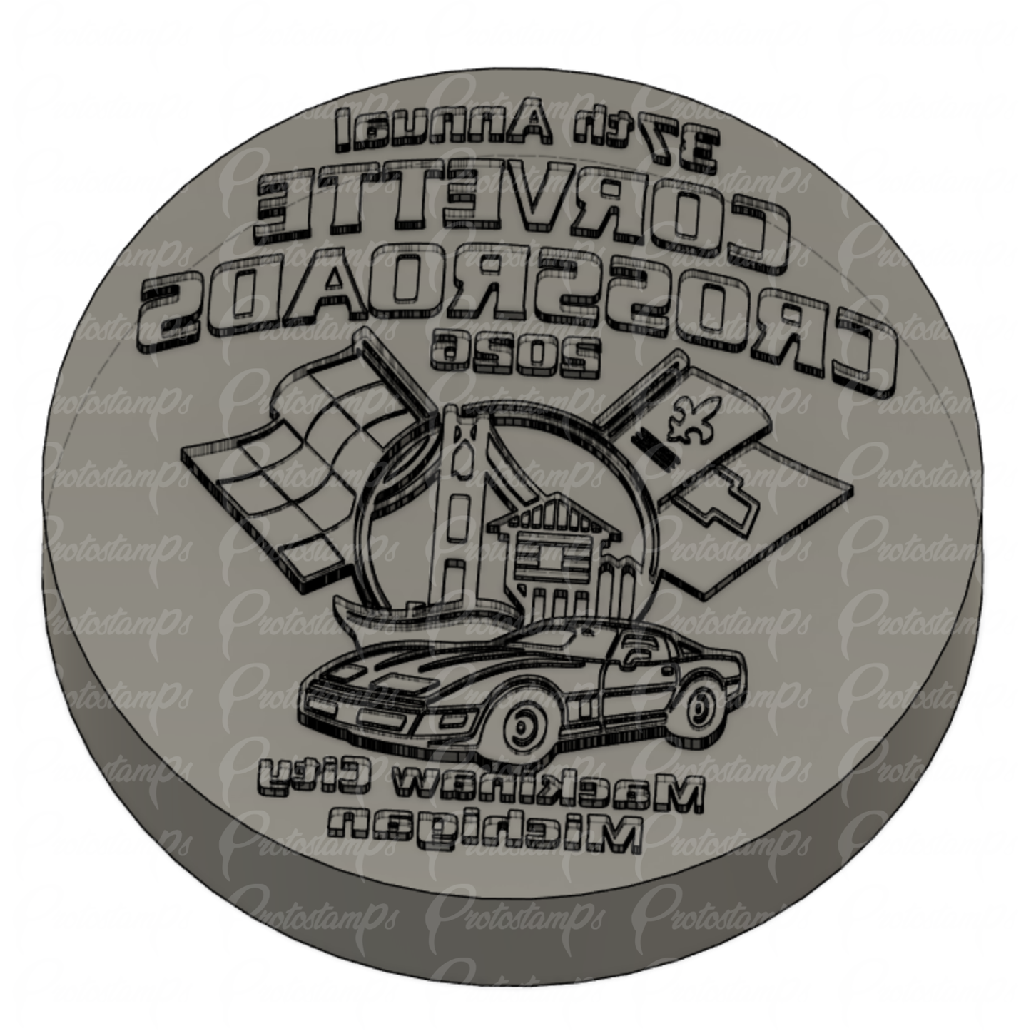 custom 3.5in stamp price includes shipping