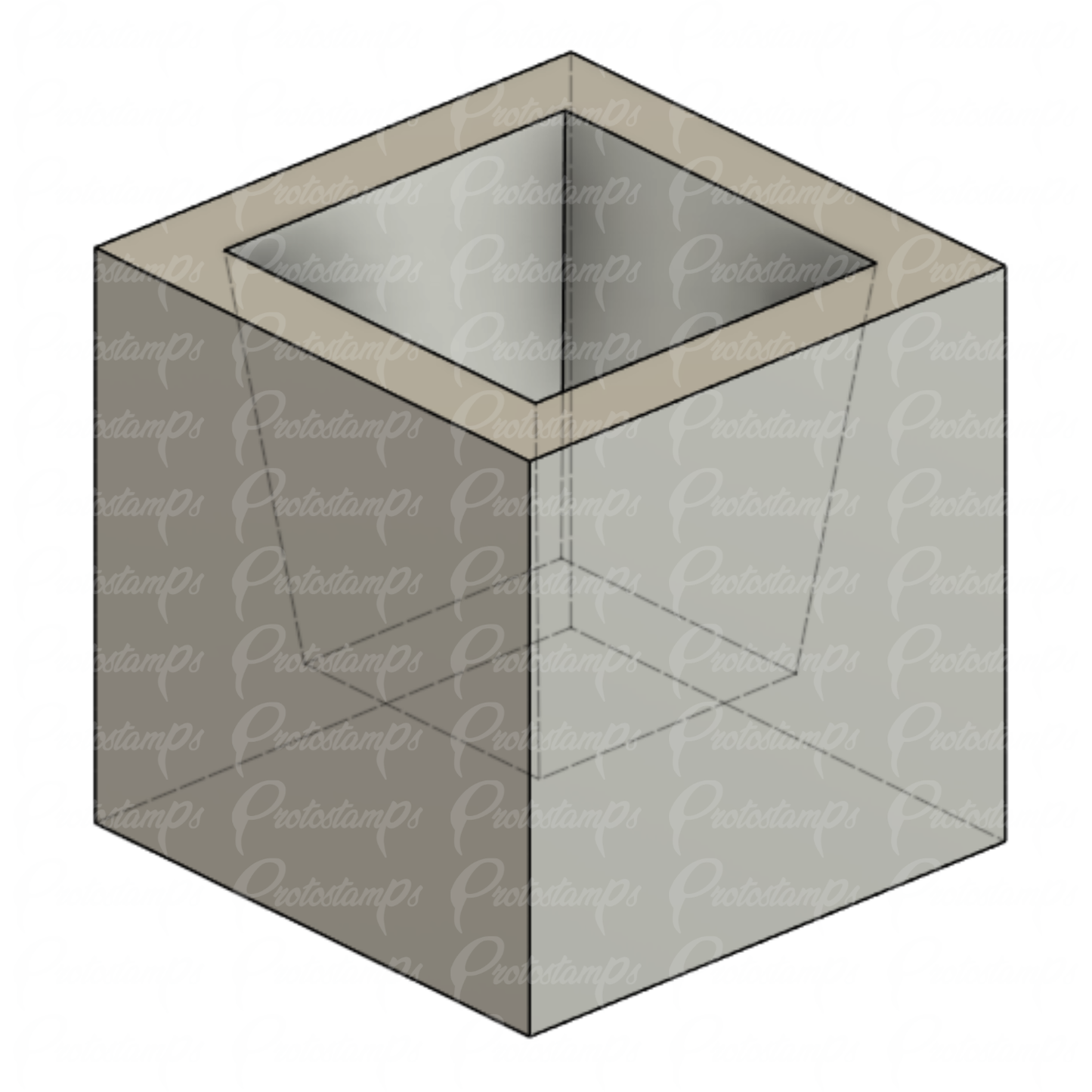 50mm Cube Mold with a Tapered angle