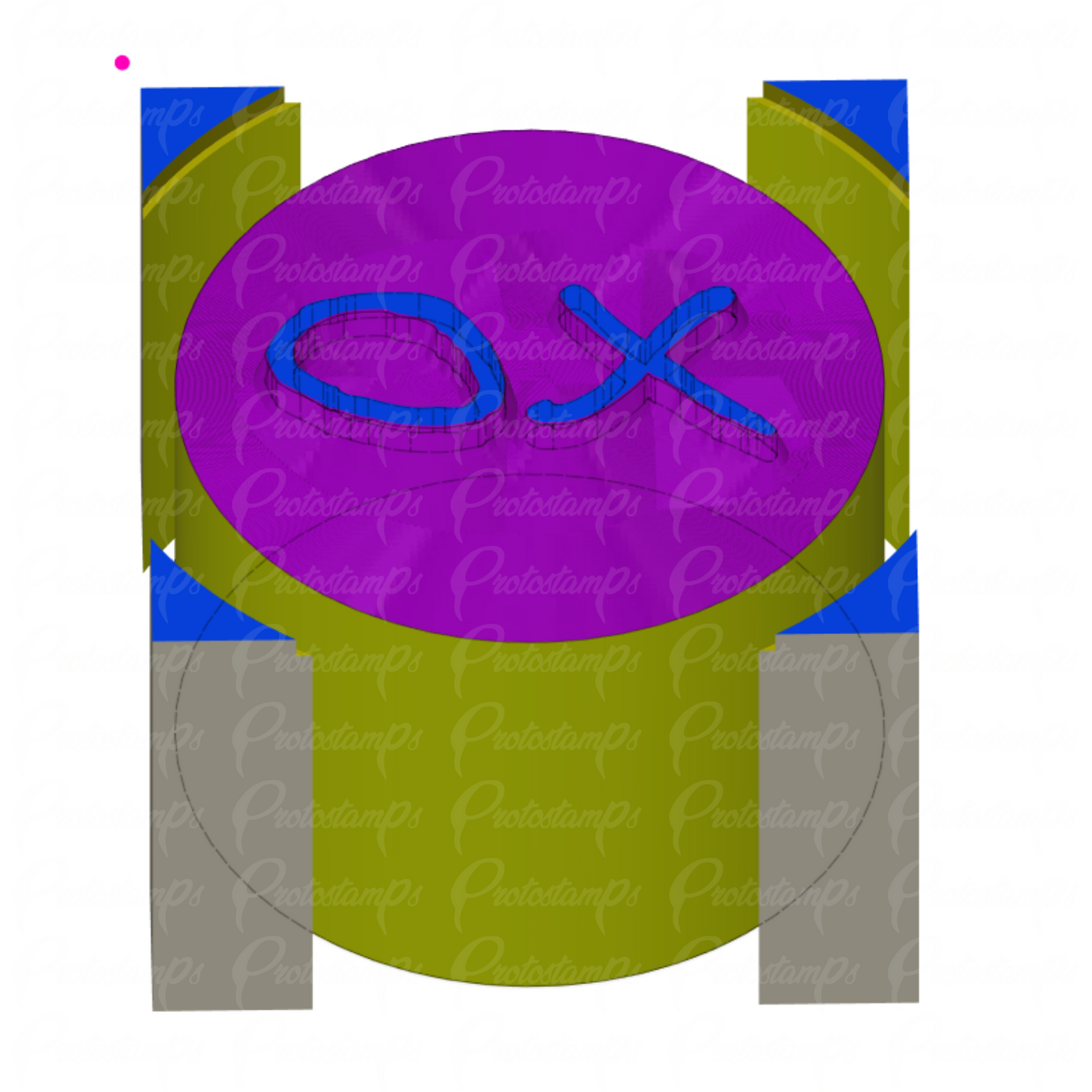 Custom 25.4mm XO stamp