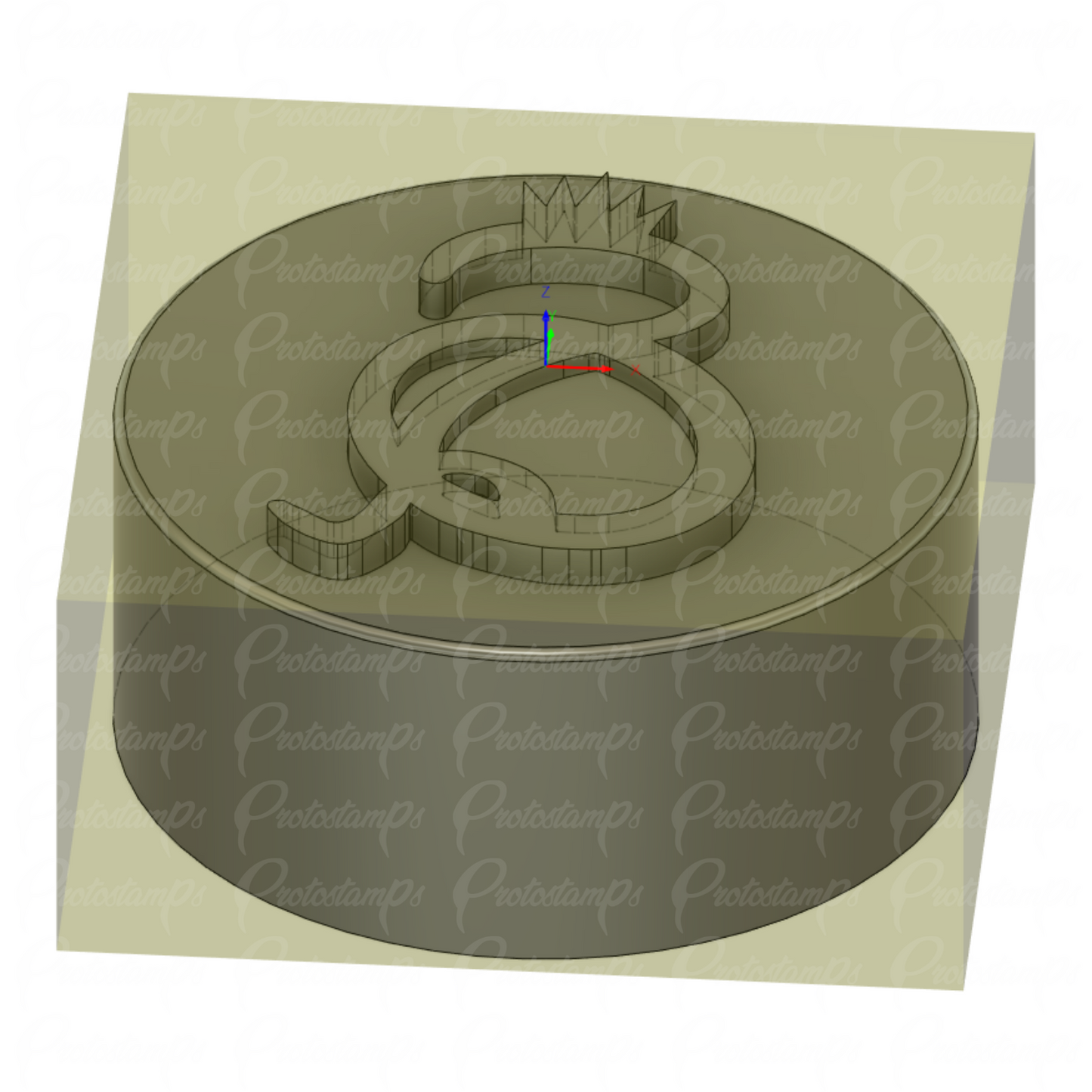 40mm Round Snow Queens Stamp,