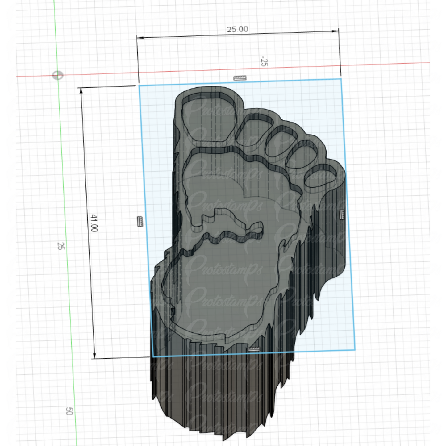 41mm x 25mm Custom Stamp, Price Includes Shipping