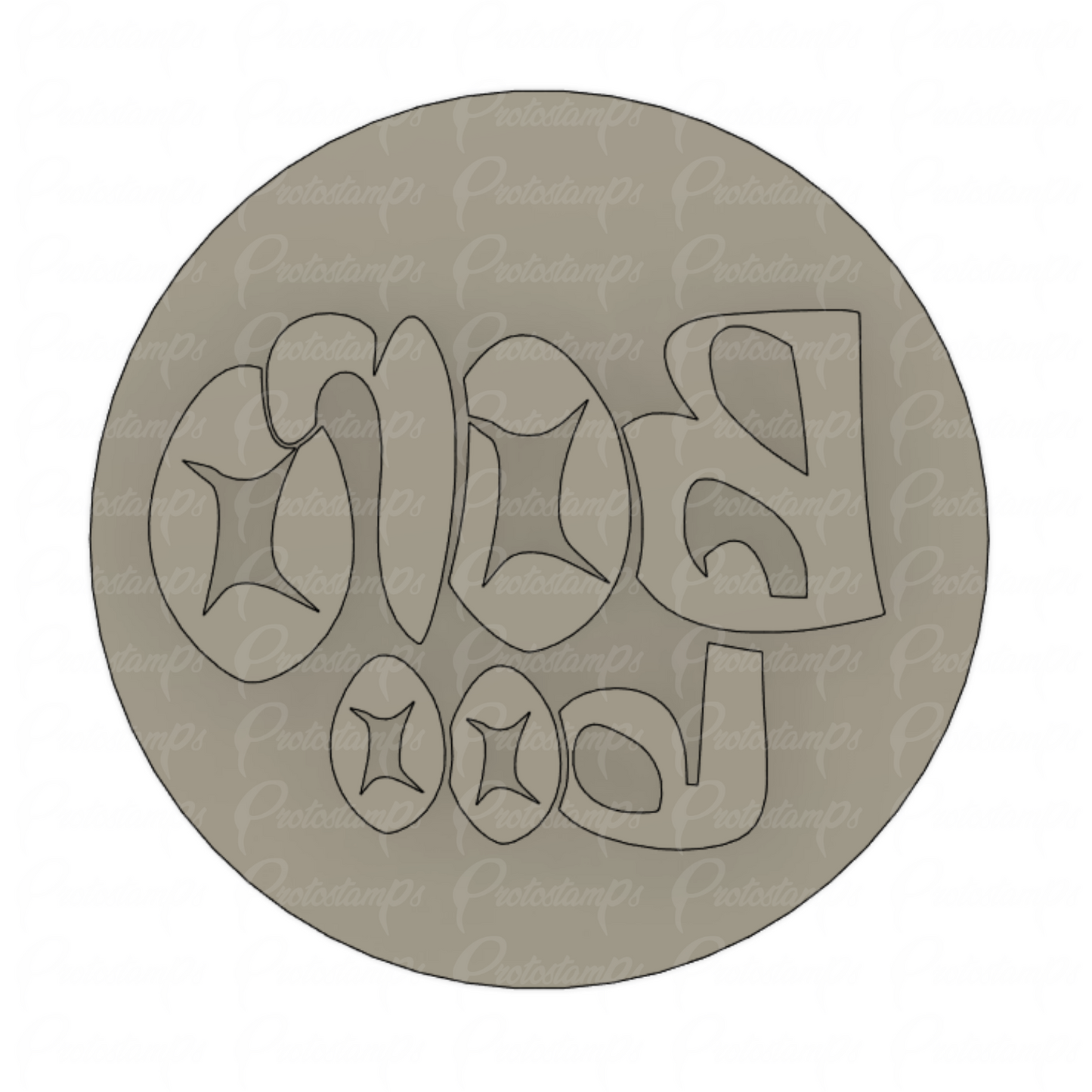 Custom 30mm Boro Boo Stamp, Price Includes Shipping