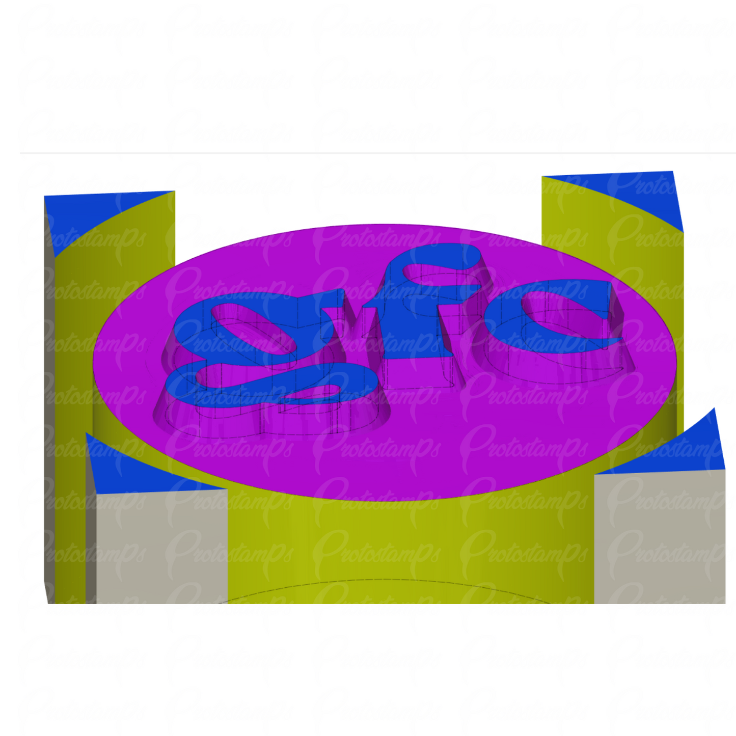 Custom 1in "GFC" Stamp, Price Includes Rush Order and Shipping