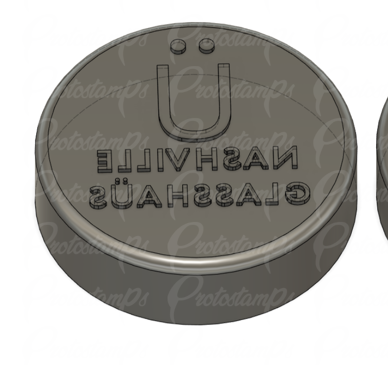 Custom 24mm and 63.5mm stamps Price Includes Shipping
