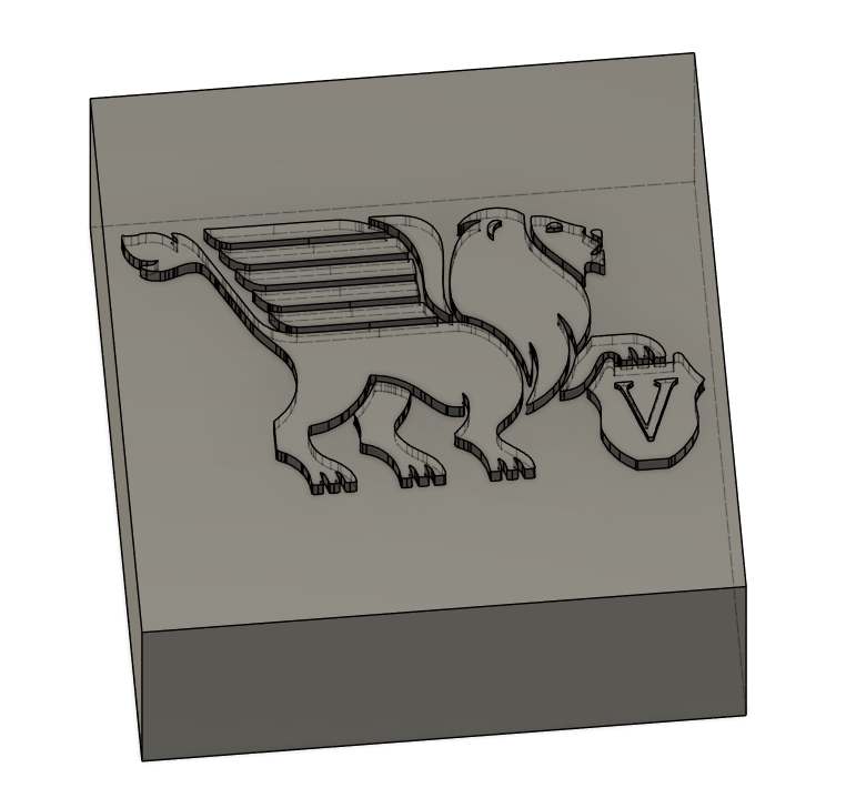 Custom 1.25in Square Venetian Resort Stamp, Price Includes Rush Order