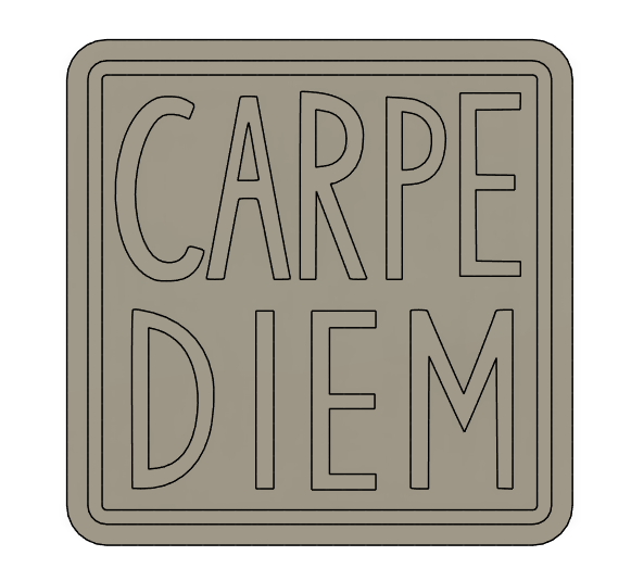 2in Square Stamp with rounded Corners, Price Includes Shipping
