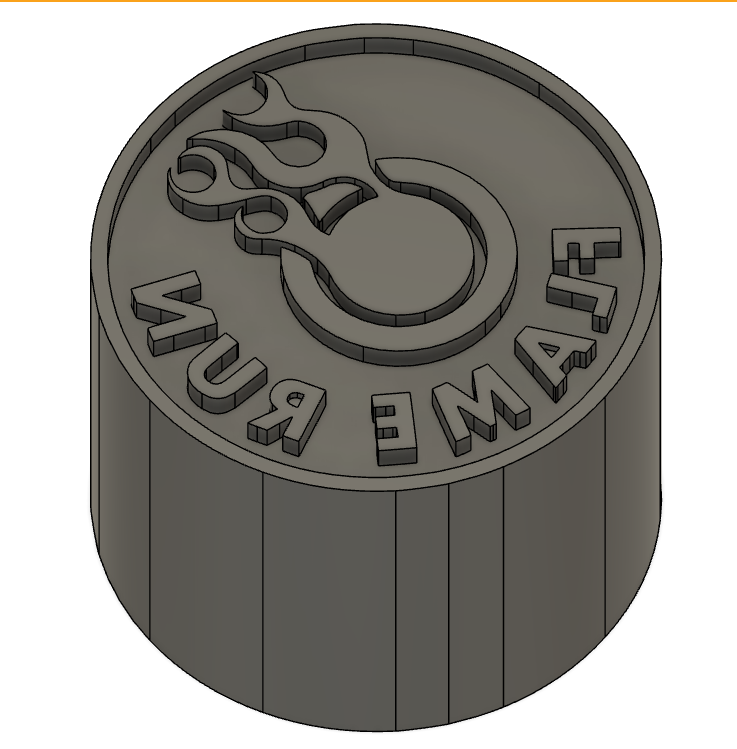 Custom 1in Flamerun Stamp, Price Includes Shipping