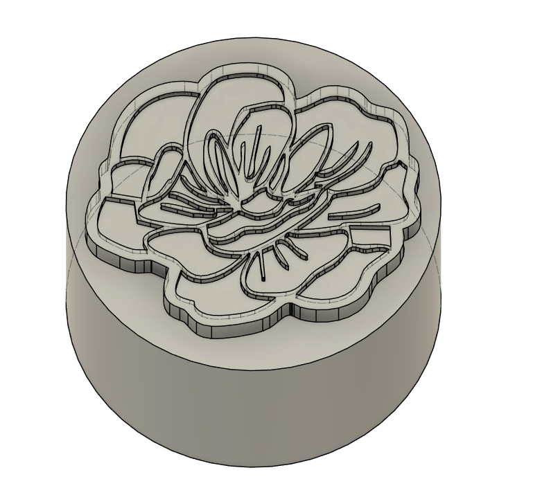 Custom 30mm Peony Stamp, Price Includes Shipping