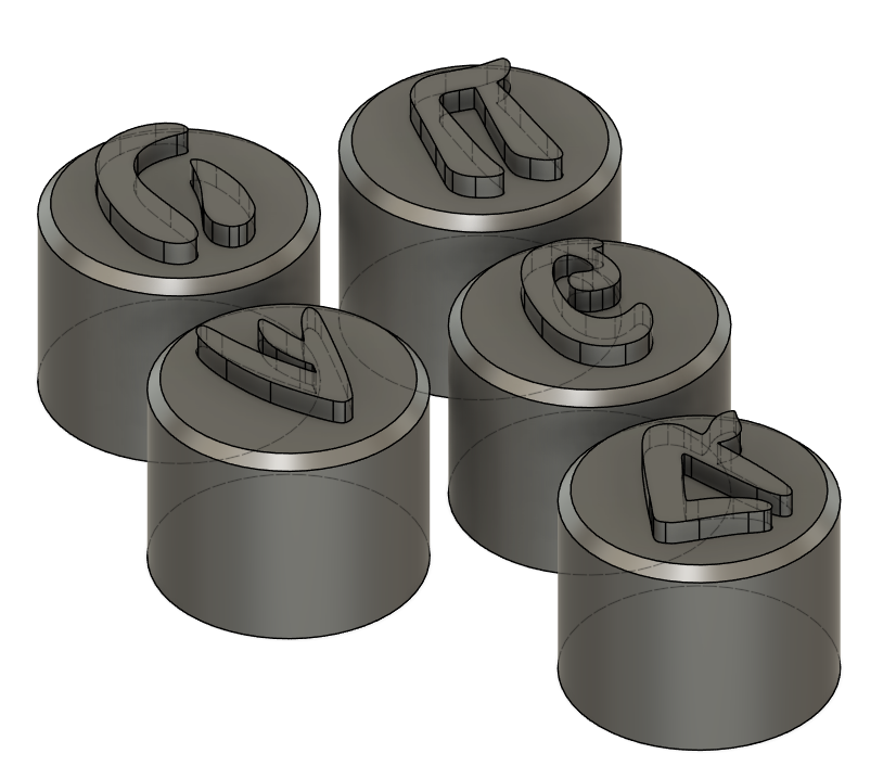 5 Custom Graphite 22mm Stamp, Price Includes Shipping