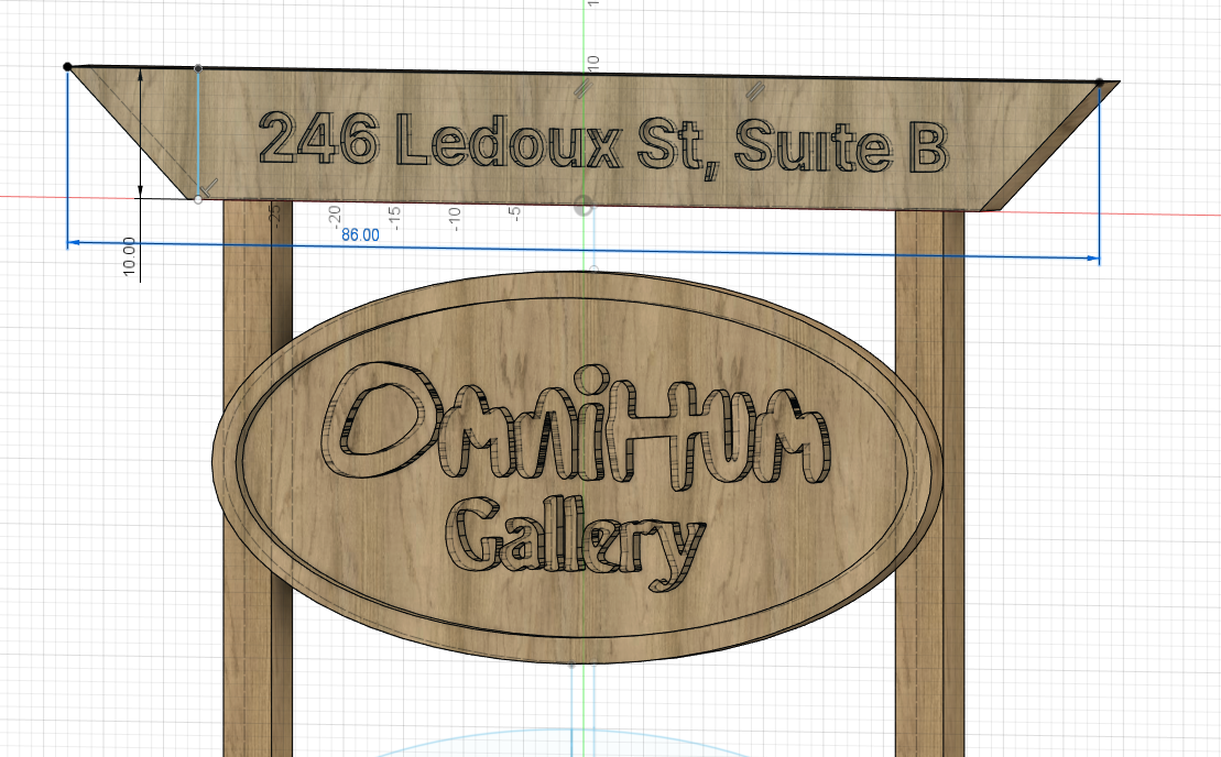 86in x 10in x 4in Engraved on One Side