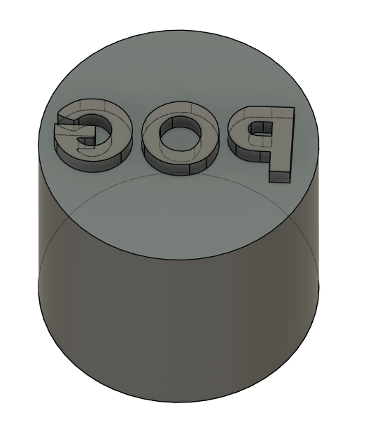 20mm POG Stamp price includes Shipping