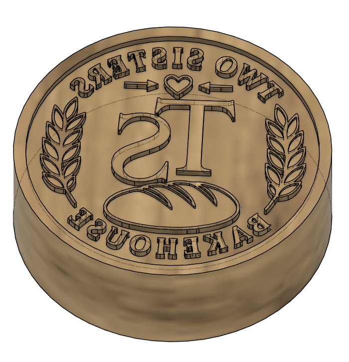Custom 3in Walnut Cookie Stamp, Price Includes Shipping