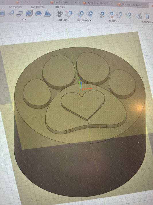 2, 30mm paw prints, price includes shipping
