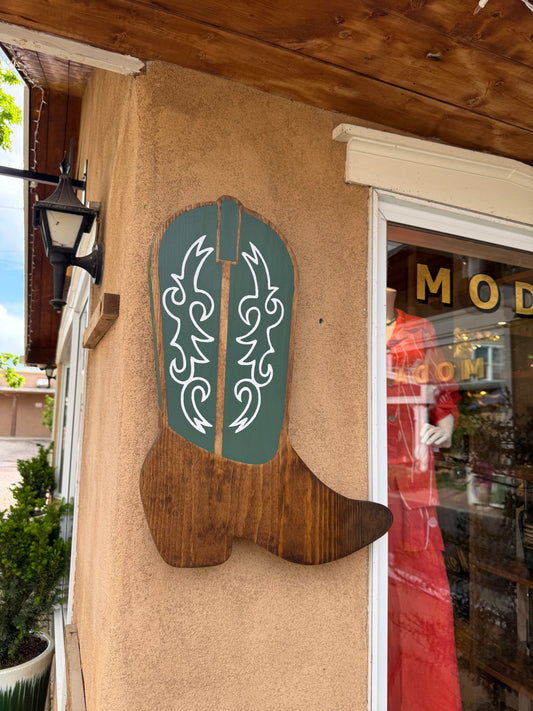 Custom Boot, 2 small double sided signs plus installation of previous sign