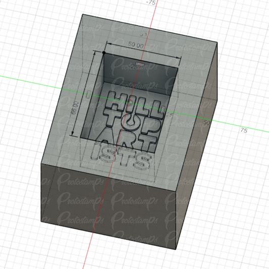 Custom 50mm x 60mm x 1.5in Hilltop Mold