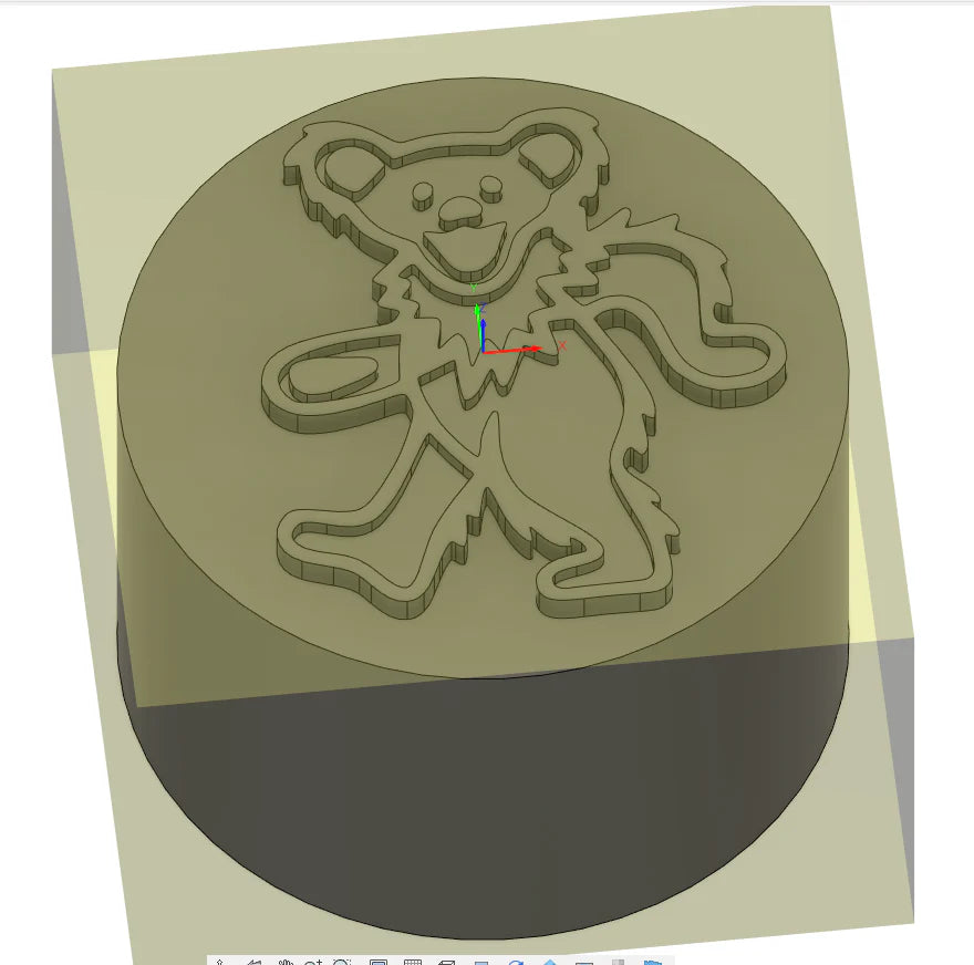 2 - 30mm Dancing Bear, stealie stamps price includes shipping