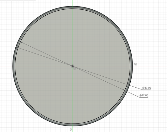 Custom 47mm graphite puck with taper to 49mm price includes shipping