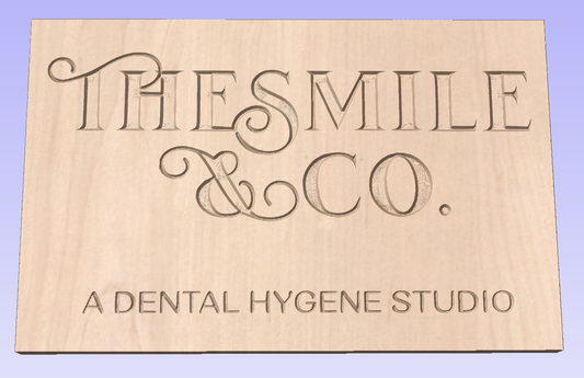 Custom 28in x 18in Wooden Sign.  Price includes installation