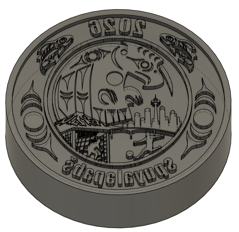 Custom 3in Stamp price includes overnight and rush order