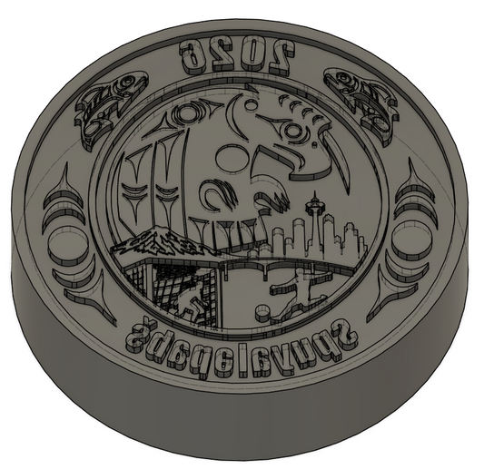 Custom 3in Stamp price includes overnight and rush order