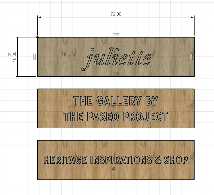 60 Percent Deposit.  Hotel Willa Multi Tenant Sign Project.