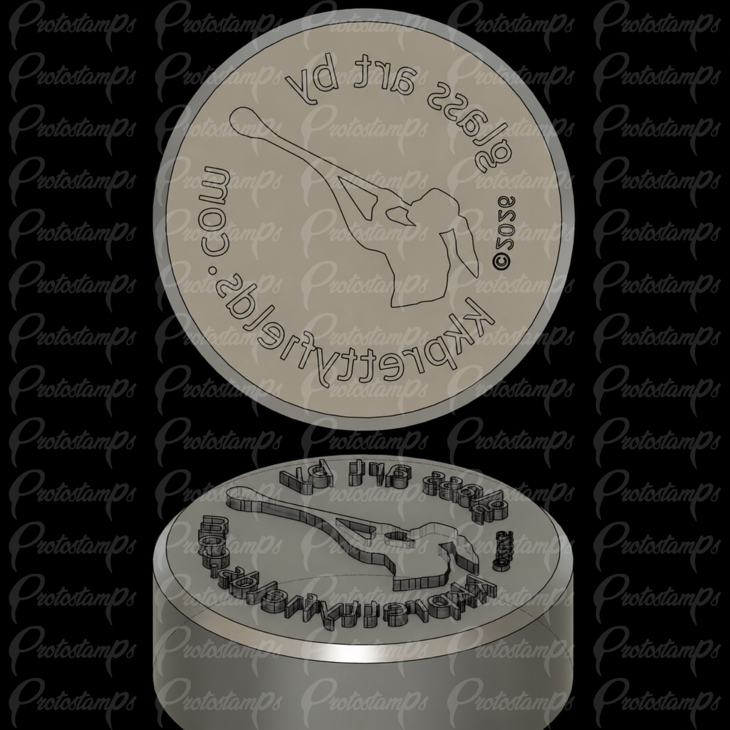 (2) 1.9375in Stamps Price Includes Shipping
