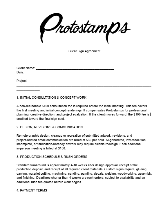 Client Sign Agreement
