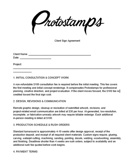 Client Sign Agreement