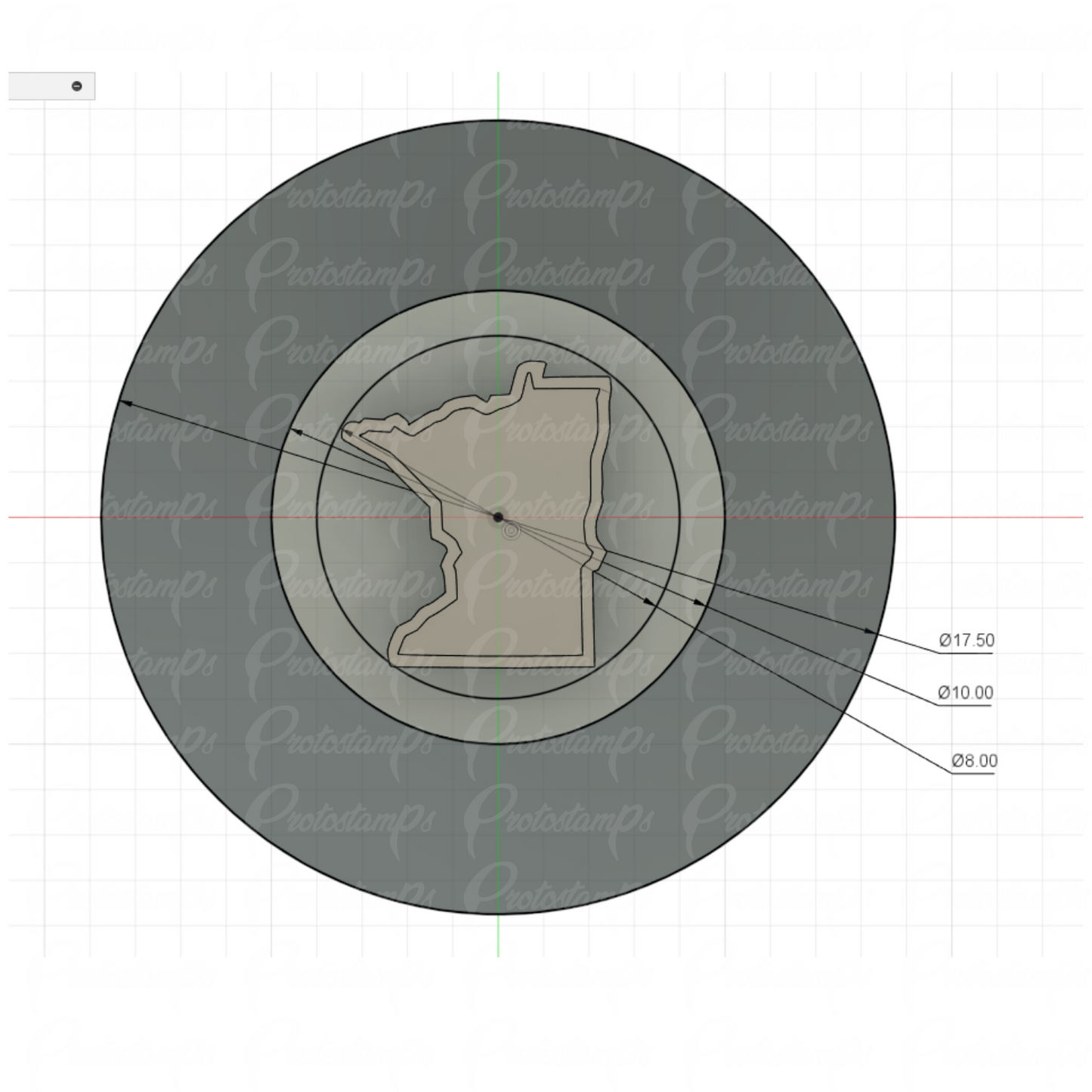 10mm Stamp, Price Includes Shipping