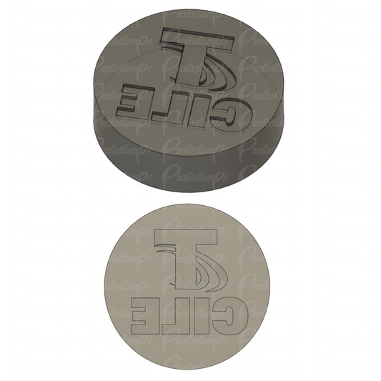 2 Custom 63.5mm Stamp, Price Includes Design work current shipping and shipping from previous project.