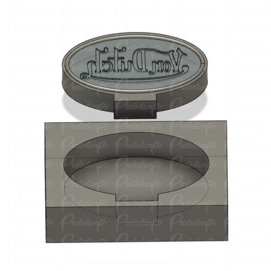 Stamp Mold Combo 3in x 1.5in Male and Female Price Includes Shipping