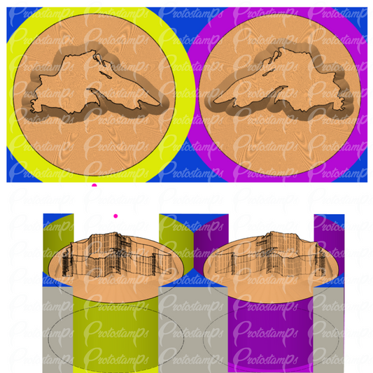 2 - Custom 25.4mm Stamps, Price Includes Shipping