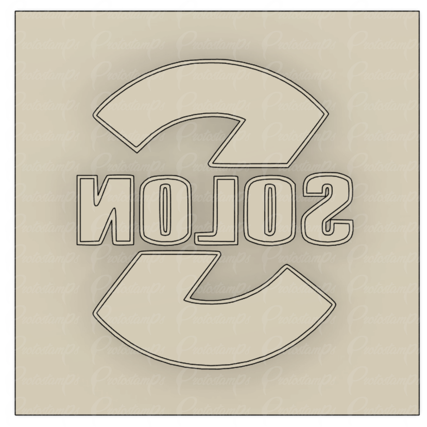 Custom 1.5in Square stamp