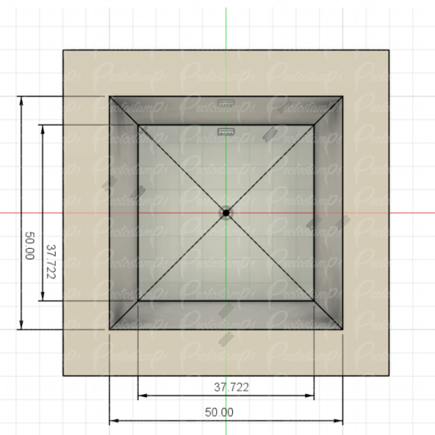 50mm Cube Mold with a Tapered angle