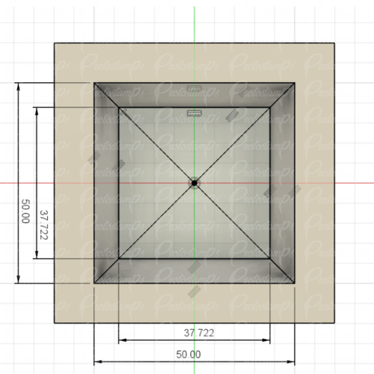 50mm Cube Mold with a Tapered angle
