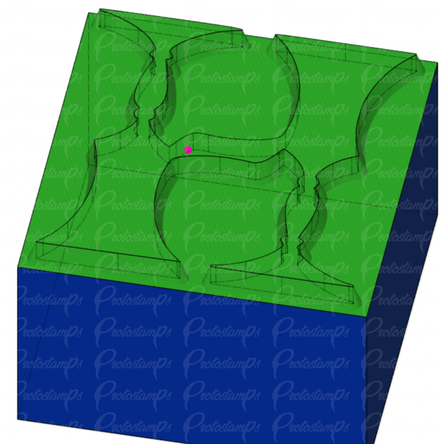 Custom 28.5 x 28mm stamp Price Includes Shipping