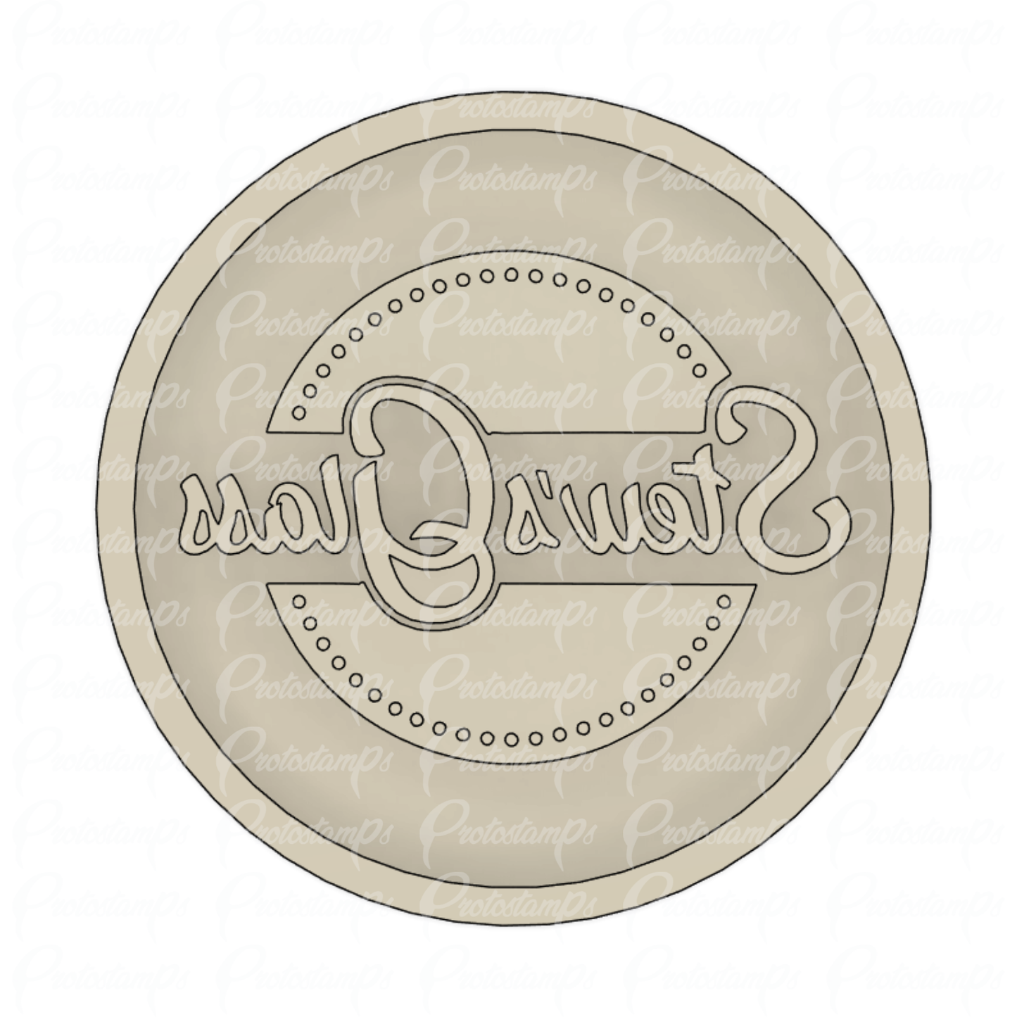 25mm Stew's Glass Stamp, Price includes Shipping
