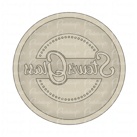 25mm Stew's Glass Stamp, Price includes Shipping
