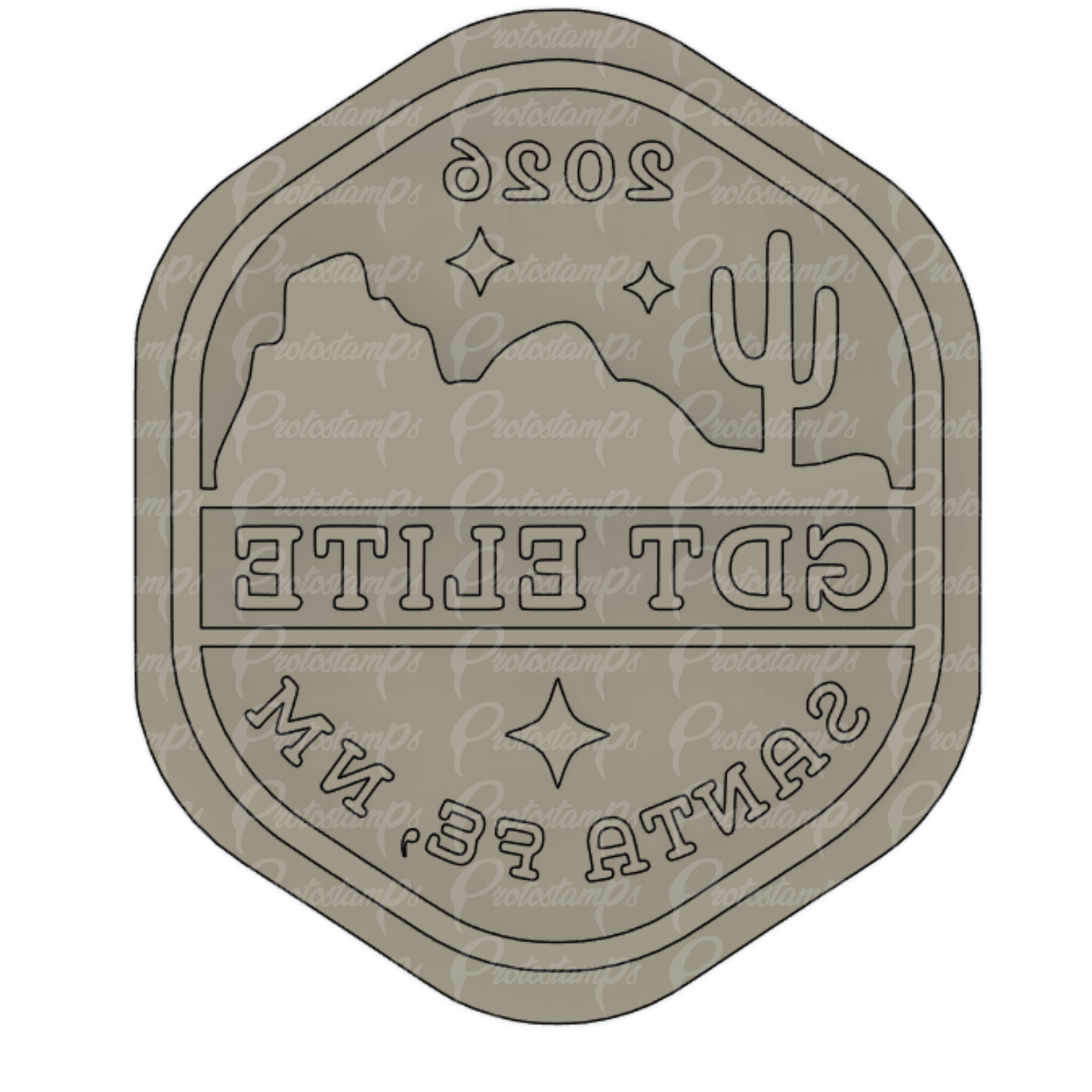 Custom Die Cut 1.5in Stamp, Price Includes Rush Order and Shipping