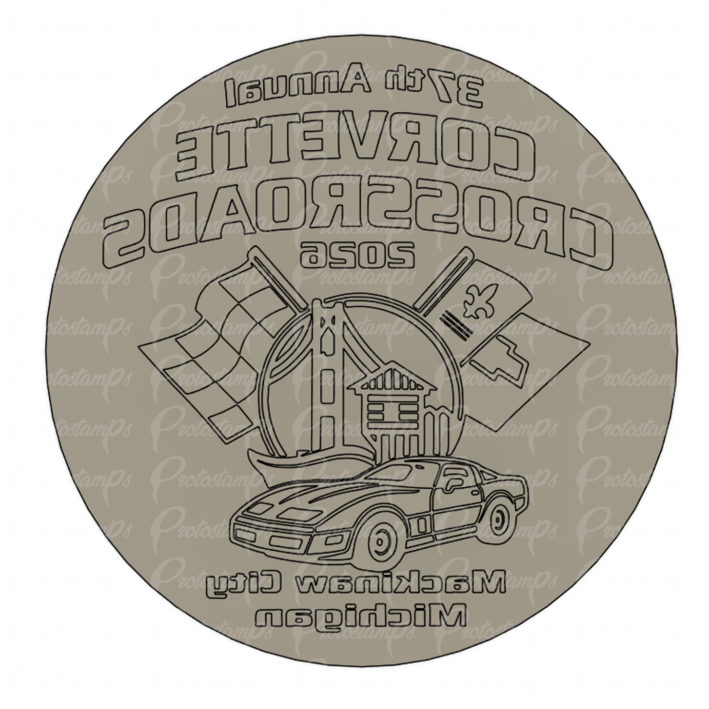 custom 3.5in stamp price includes shipping