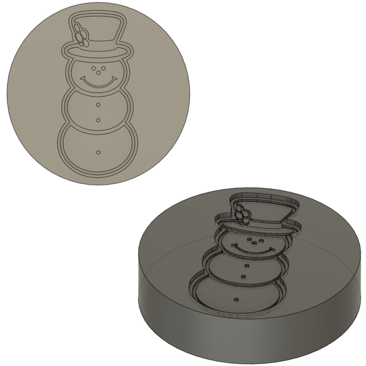 Custom 3.5in Snowman Ornament Stamp Price Includes Shipping