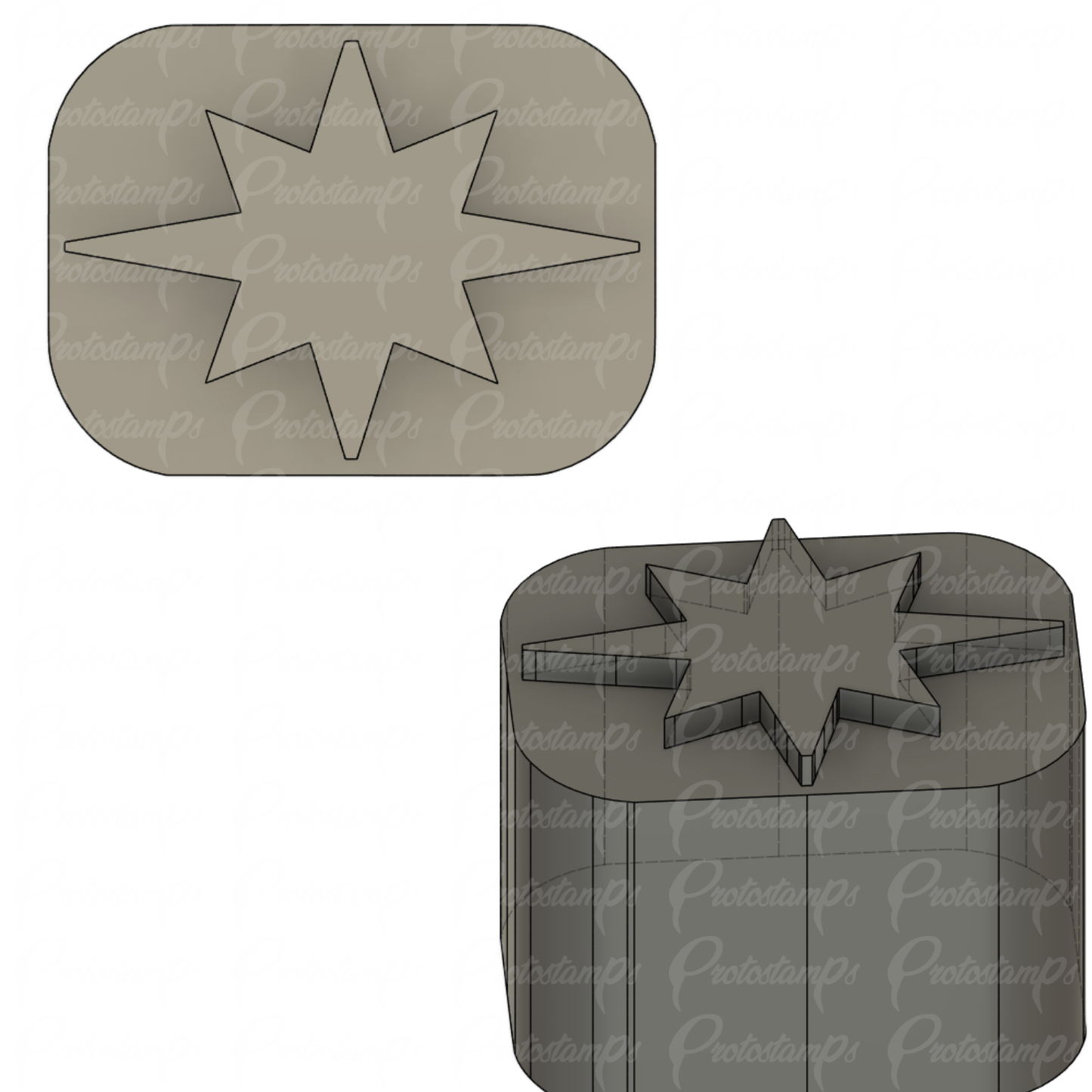 Custom Die Cust 1in Stamp, Price Includes Shipping