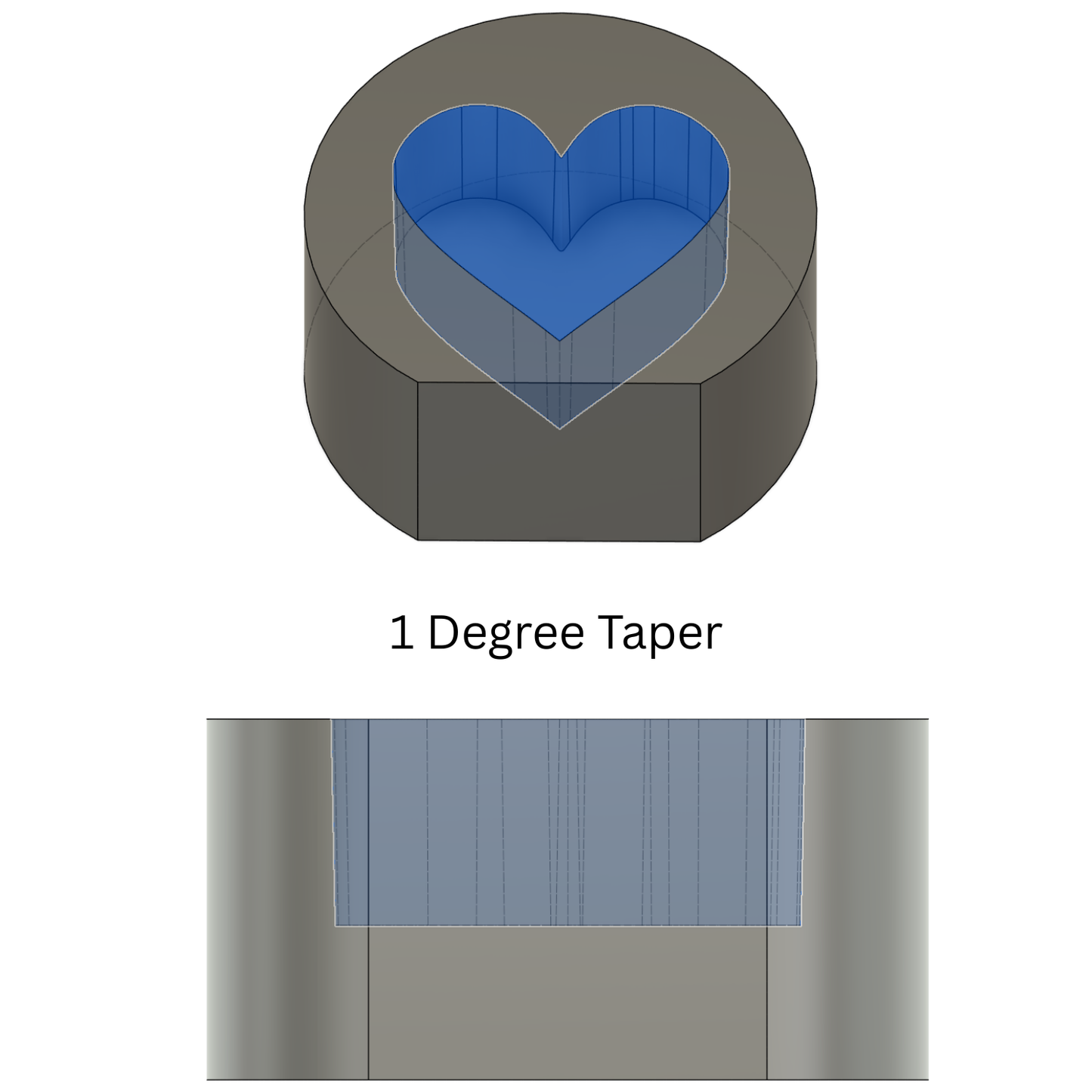 Custom 2.5in Heart Mold, Price Includes Shipping
