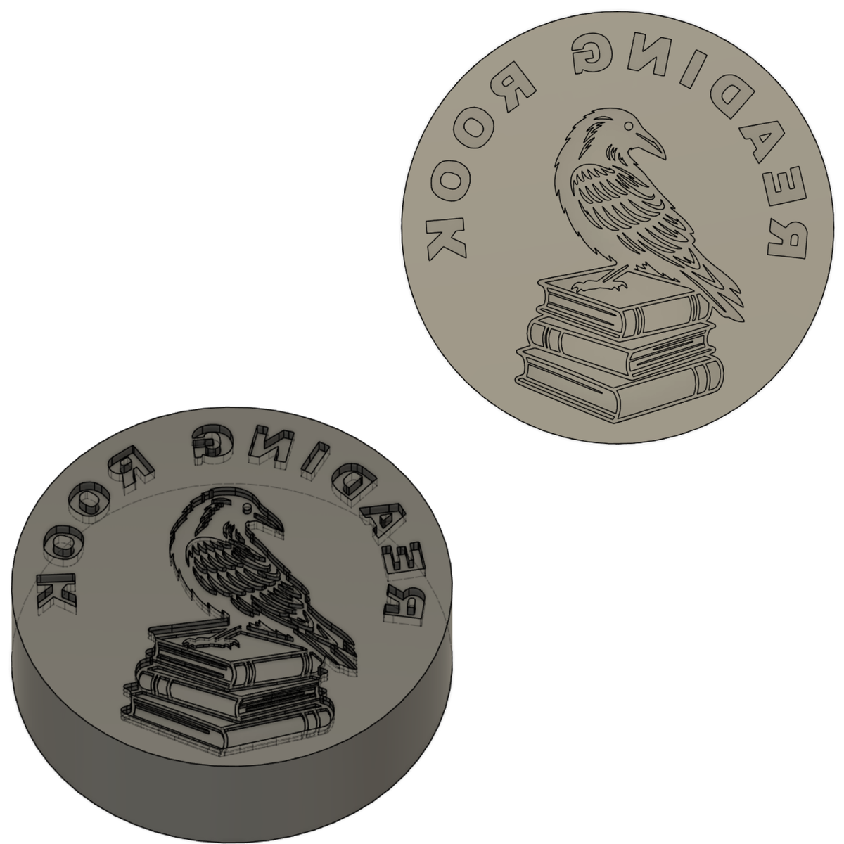 4 Custom 2.5in Stamps, 4 medallions, 2 cubes price includes shipping